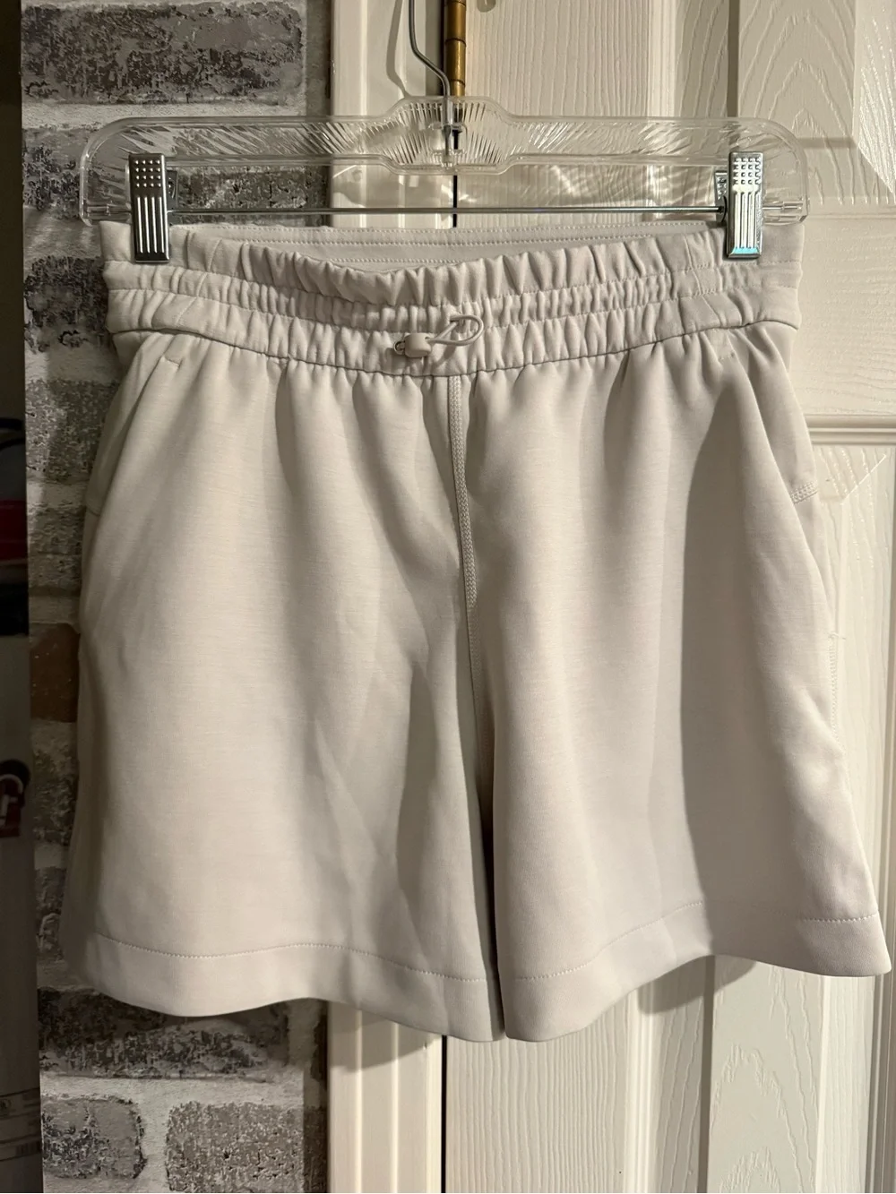 lululemon athletica Neutral Cream Elastic-Waist Athletic Shorts